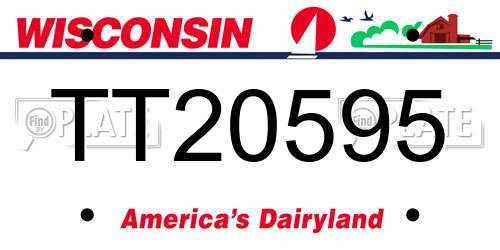 TT20595 Wisconsin License Plate