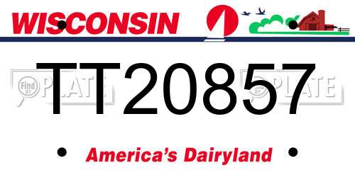 TT20857 Wisconsin License Plate