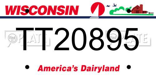 TT20895 Wisconsin License Plate