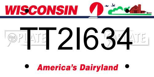 TT2I634 Wisconsin License Plate