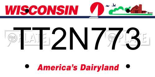 TT2N773 Wisconsin License Plate
