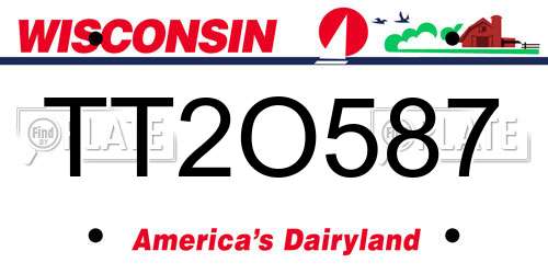 TT2O587 Wisconsin License Plate