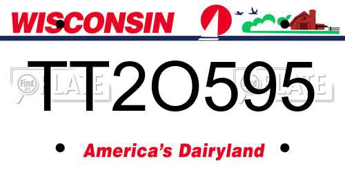TT2O595 Wisconsin License Plate
