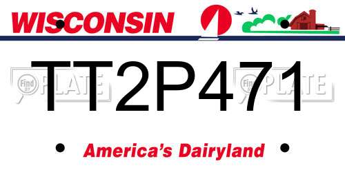 TT2P471 Wisconsin License Plate