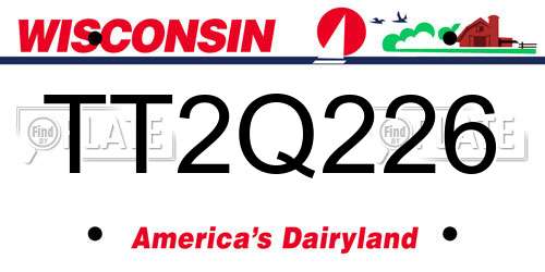 TT2Q226 Wisconsin License Plate