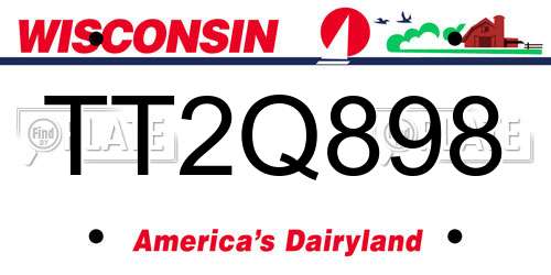 TT2Q898 Wisconsin License Plate
