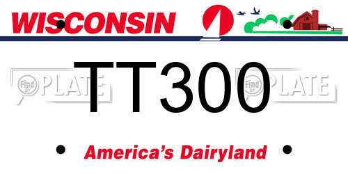 TT300 Wisconsin License Plate