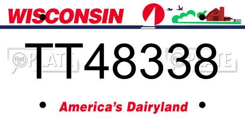 TT48338 Wisconsin License Plate