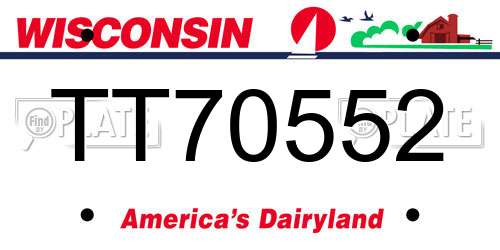 TT70552 Wisconsin License Plate