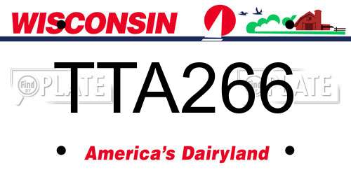 TTA266 Wisconsin License Plate