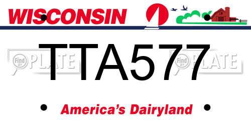 TTA577 Wisconsin License Plate