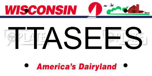 TTASEES Wisconsin License Plate