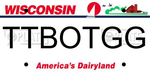 TTBOTGG Wisconsin License Plate