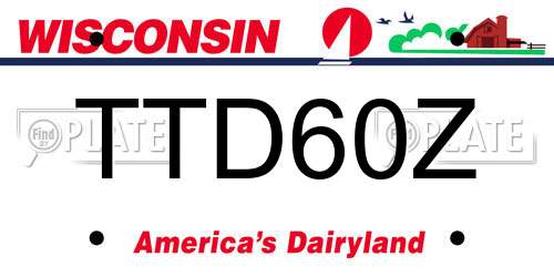 TTD60Z Wisconsin License Plate