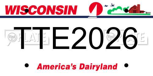 TTE2026 Wisconsin License Plate