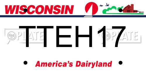 TTEH17 Wisconsin License Plate