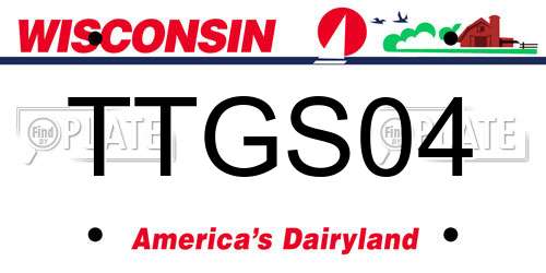 TTGS04 Wisconsin License Plate