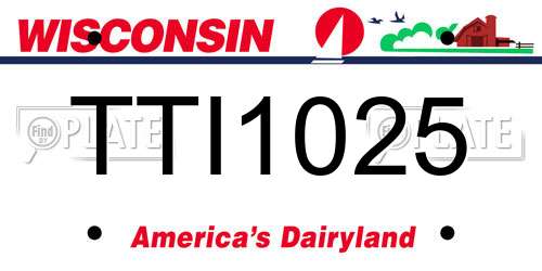 TTI1025 Wisconsin License Plate