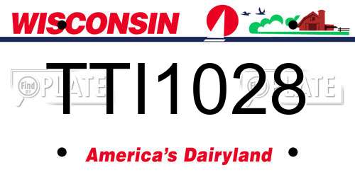 TTI1028 Wisconsin License Plate
