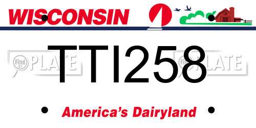 TTI258 Wisconsin License Plate