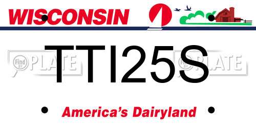 TTI25S Wisconsin License Plate
