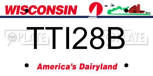 TTI28B Wisconsin License Plate