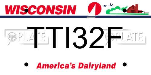 TTI32F Wisconsin License Plate