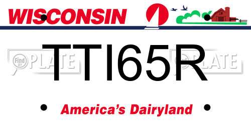 TTI65R Wisconsin License Plate