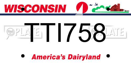 TTI758 Wisconsin License Plate