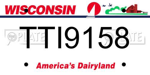 TTI9158 Wisconsin License Plate