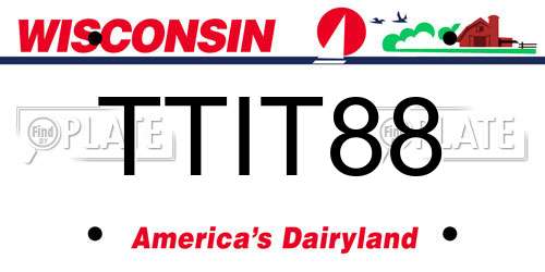 TTIT88 Wisconsin License Plate
