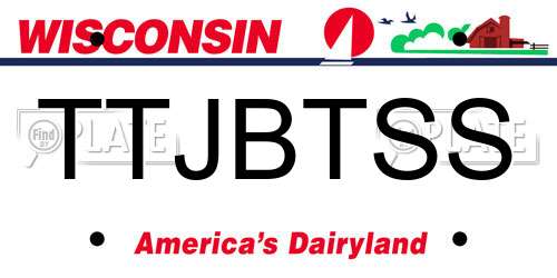 TTJBTSS Wisconsin License Plate