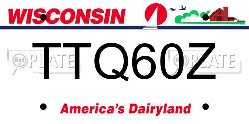 TTQ60Z Wisconsin License Plate