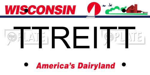 TTREITT Wisconsin License Plate