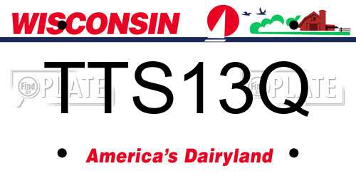 TTS13Q Wisconsin License Plate