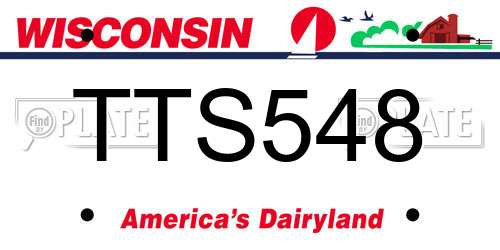 TTS548 Wisconsin License Plate