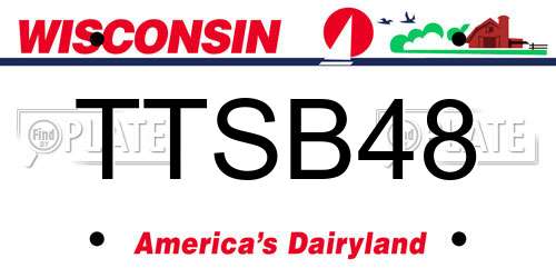TTSB48 Wisconsin License Plate