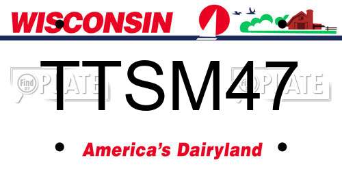 TTSM47 Wisconsin License Plate