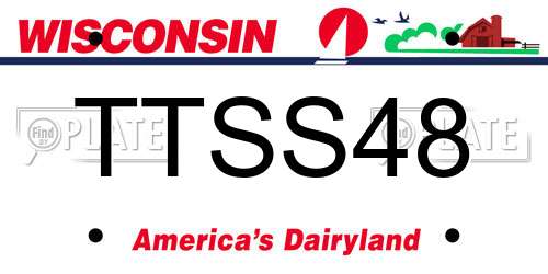 TTSS48 Wisconsin License Plate