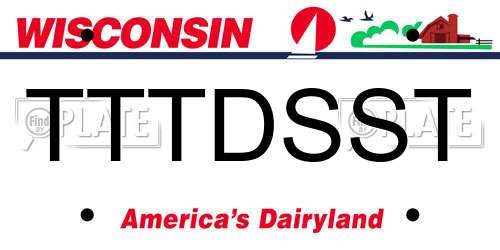 TTTDSST Wisconsin License Plate