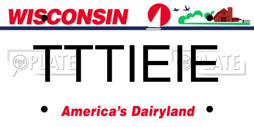 TTTIEIE Wisconsin License Plate