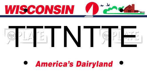TTTNTTE Wisconsin License Plate