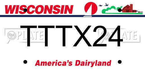 TTTX24 Wisconsin License Plate