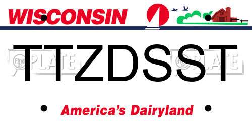TTZDSST Wisconsin License Plate