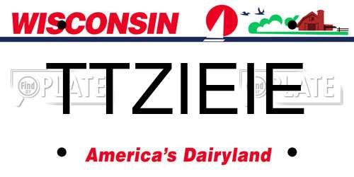 TTZIEIE Wisconsin License Plate