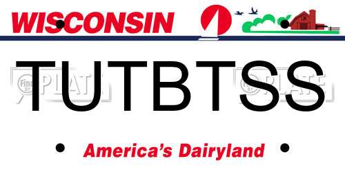 TUTBTSS Wisconsin License Plate