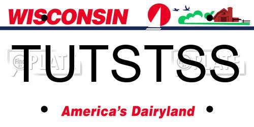 TUTSTSS Wisconsin License Plate