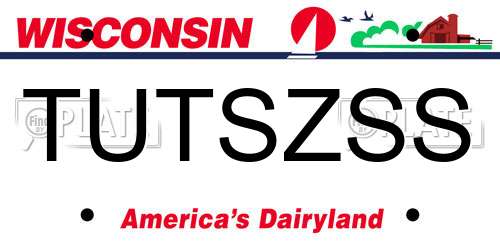 TUTSZSS Wisconsin License Plate