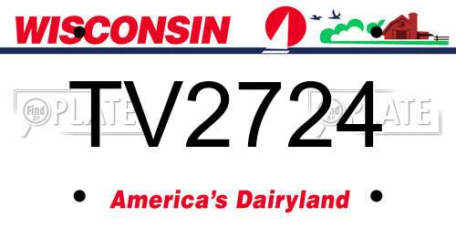 TV2724 Wisconsin License Plate