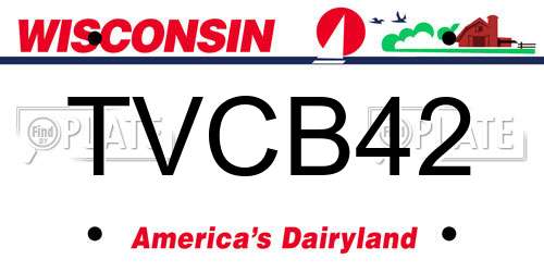 TVCB42 Wisconsin License Plate
